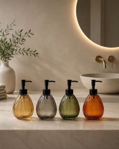 Drop Glass Body Liquid Soap Dispenser