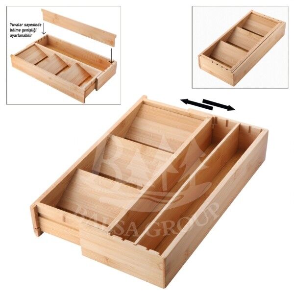 Bamboo Organizer 39.4x24x6.4 cm