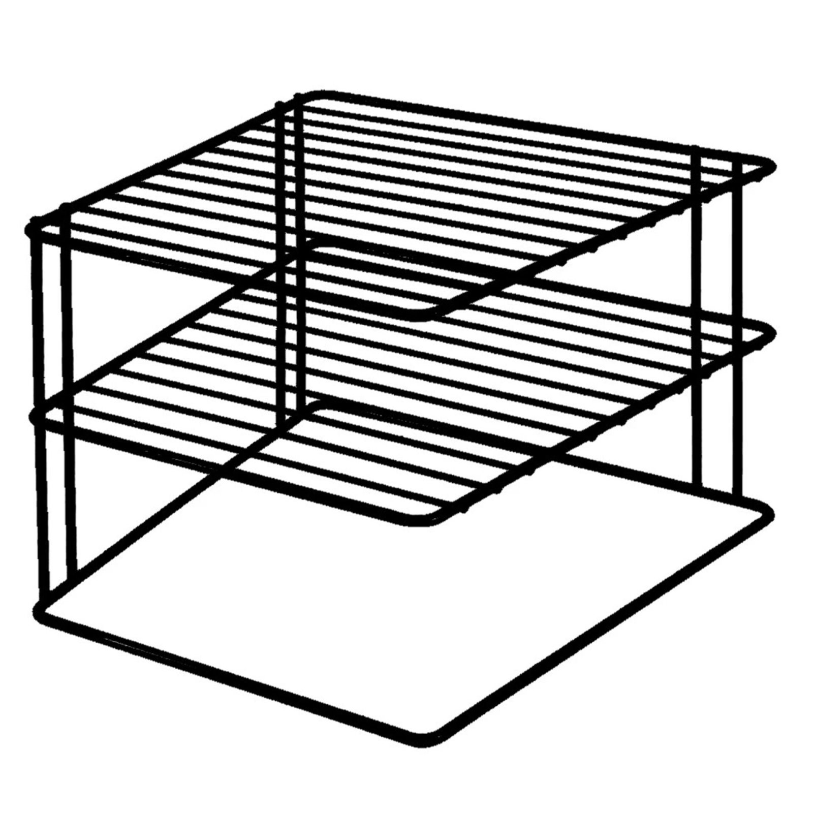 Metaltex Black PVC Corner Plate Rack