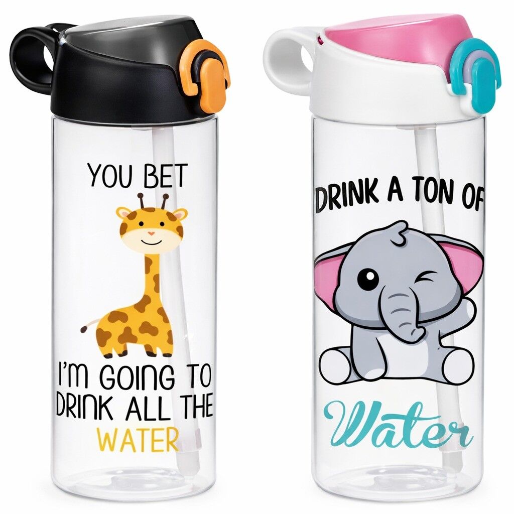 Herevin Patterned Straw Water Bottle 750 ml