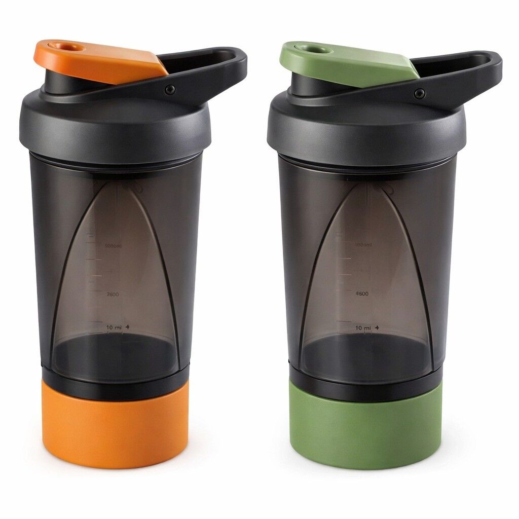 Herevin Single-Compartment Shaker 500 ml Green/Peach