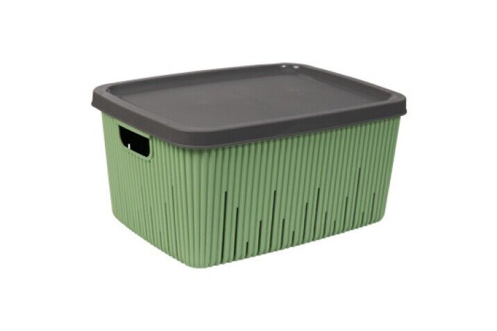Herevin 18 L Green Multipurpose Basket with Lid