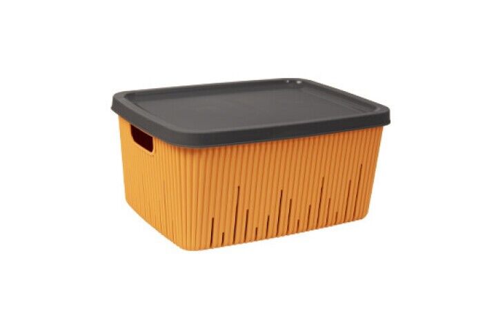 Herevin 13 L Peach Multi-Purpose Basket with Lid