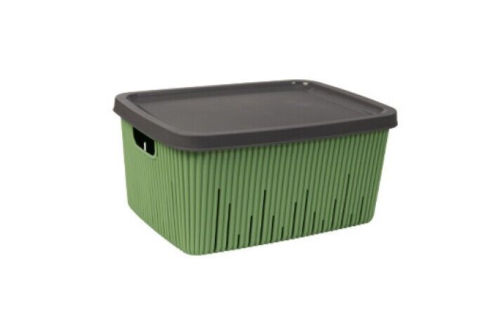 Herevin Multipurpose Basket with Lid, 13 L, Green