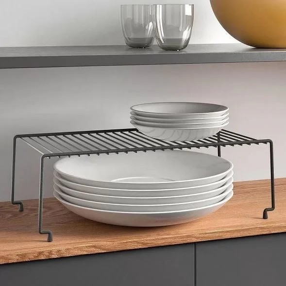 Metaltex Brooklyn Mini — чёрная полка-органайзер в шкаф