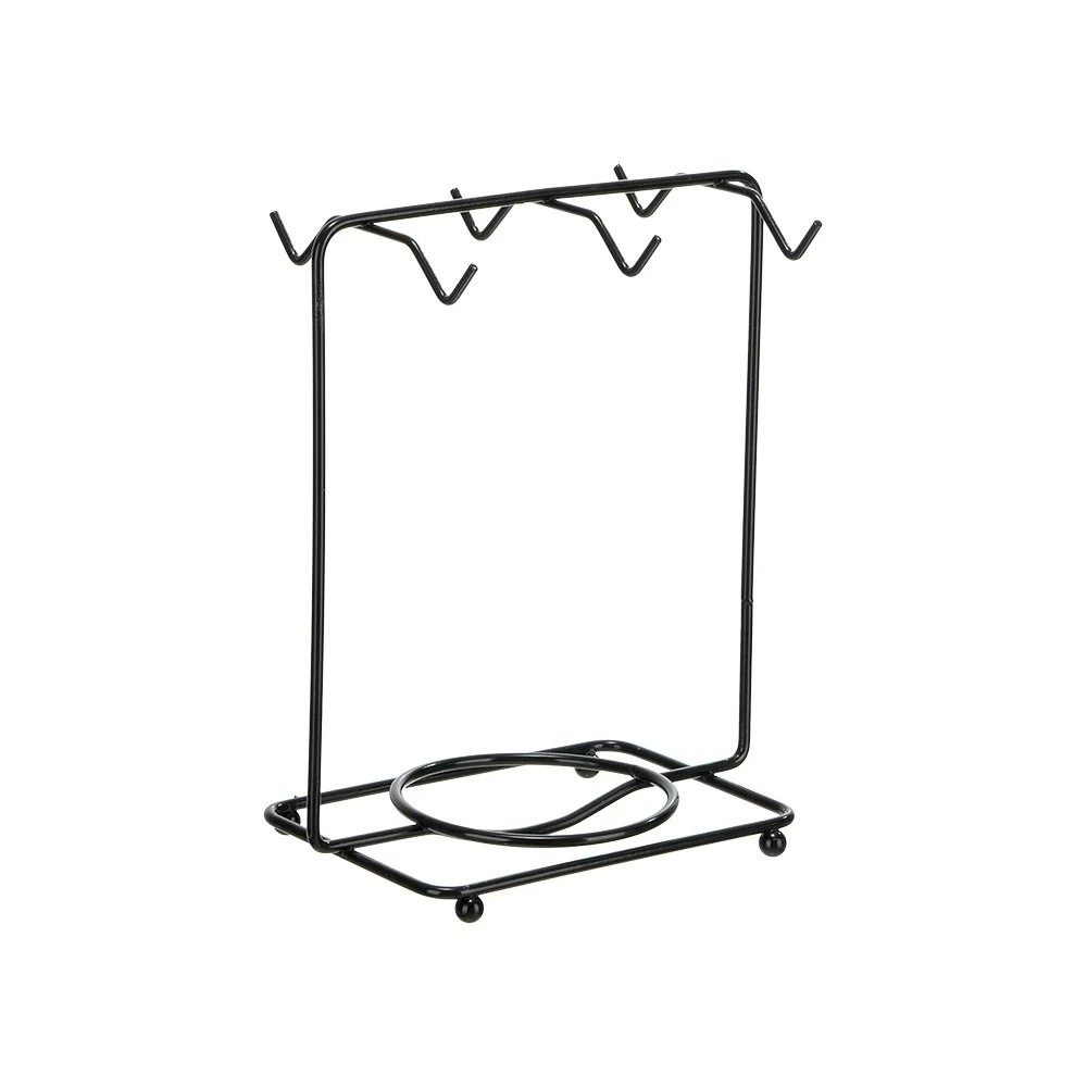 Metaltex Black 6-Cup Holder Stand