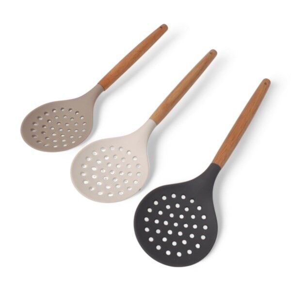 Silicone Colander with Bamboo Handle