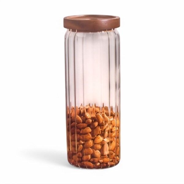 1250 ml Glass Jar with Acacia Lid 90x250