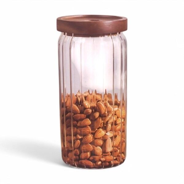 Glass Jar with Acacia Lid, 1000 ml, 90x200