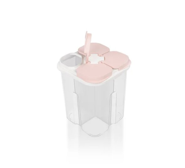 Gida Kabı Kuru 4 Bölmeli Luna Square 1800ml