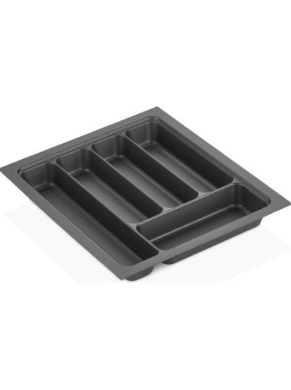 Çelik Ayna Tinty 5-Compartment Cutlery Tray, Anthracite, 30x36