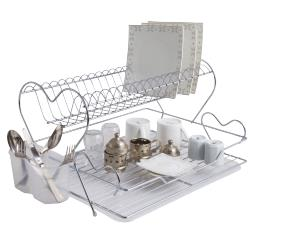 Perilla Two-Tier Chrome Dish Rack