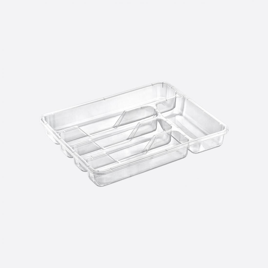 Dünya Plastik Large Clear Drawer Cutlery Organizer