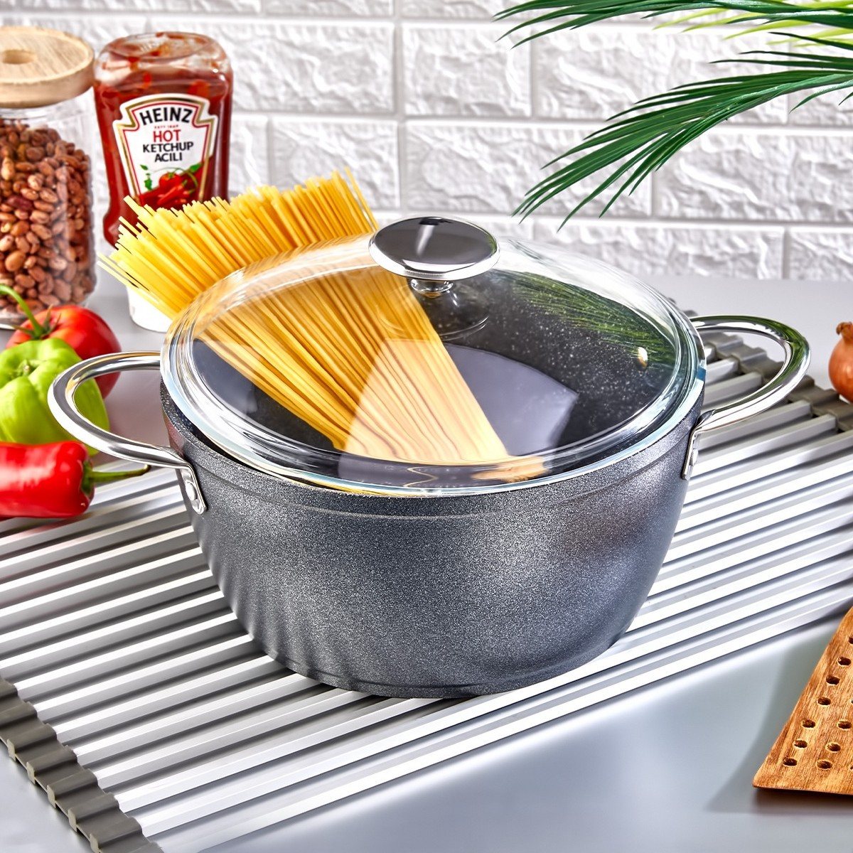 Polochef Granit Ezme Derin Galaxy, глубокая кастрюля 24 см