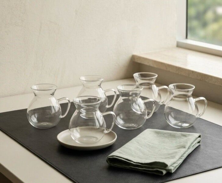 Handled Tea Glasses, Set of 6