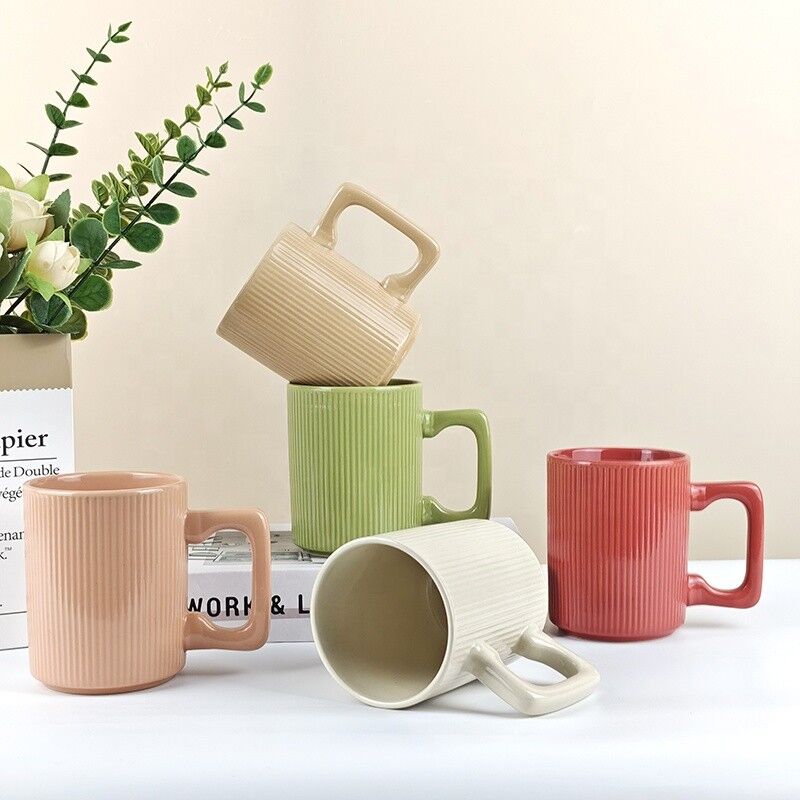 Pastel Ceramic Mug with Fine Detail