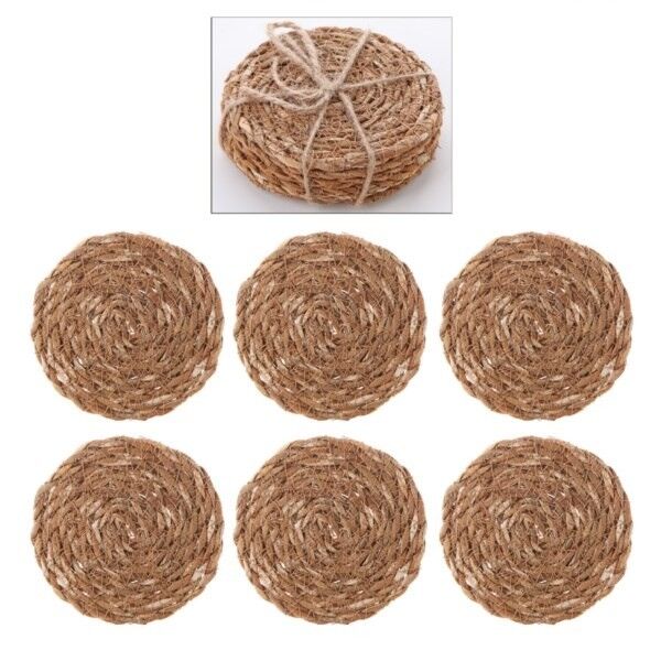 Woven-Style Coasters, Set of 6