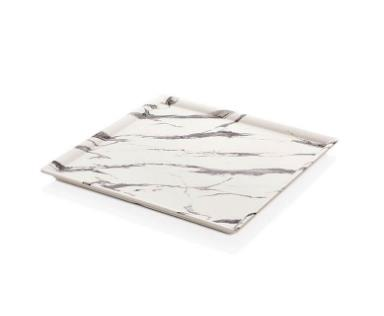 Square Marble-Patterned Serving Plate