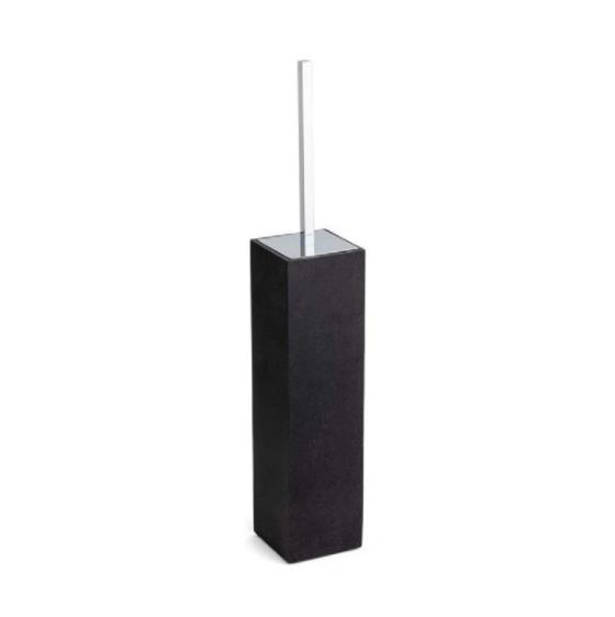System Square Black and Chrome Toilet Brush