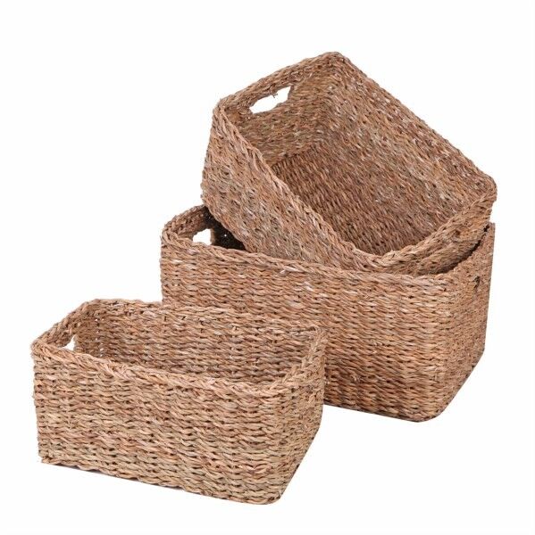 Casalinda Deep Rectangular Basket Naturel S/1