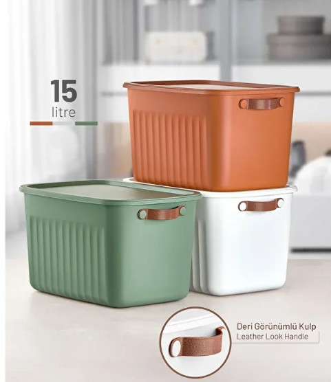 Çelik Ayna Andra 15 L Storage Organizer Box