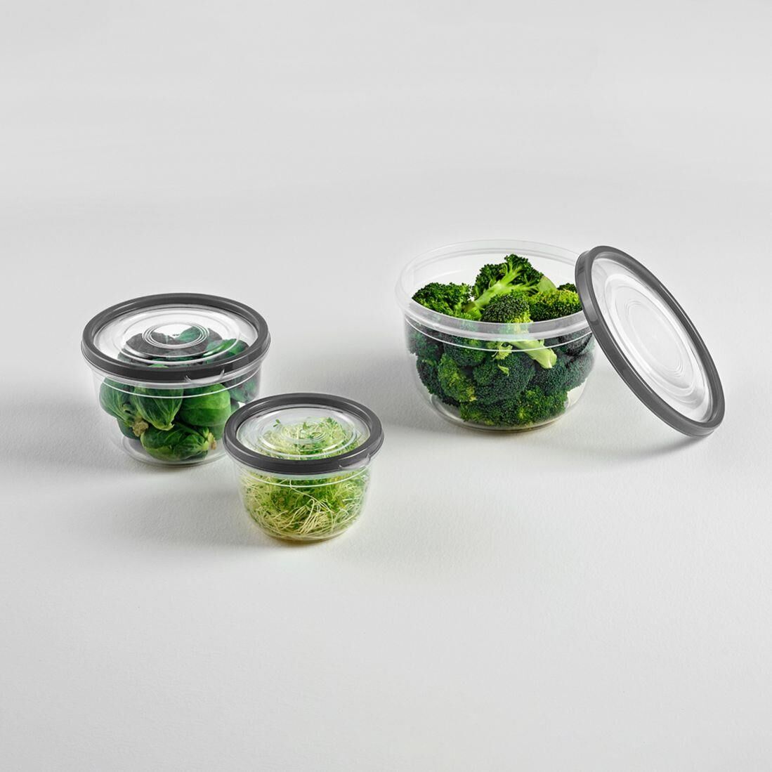 Dünya Plastik Round Compact Food Storage Container 2100 ml