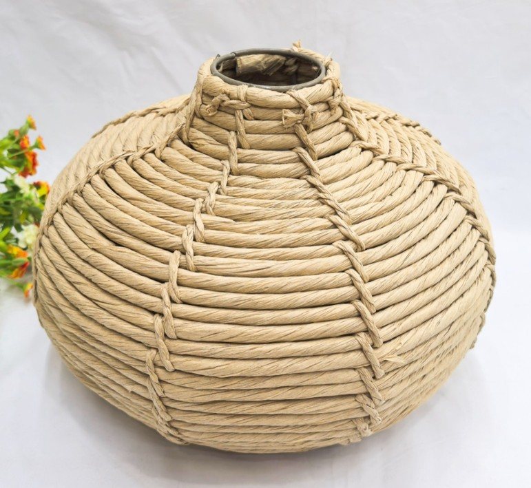 Decorative Wicker-Style Vase 20X15CM