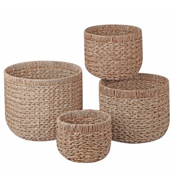 Casalinda Round Natural Planter Set S/1
