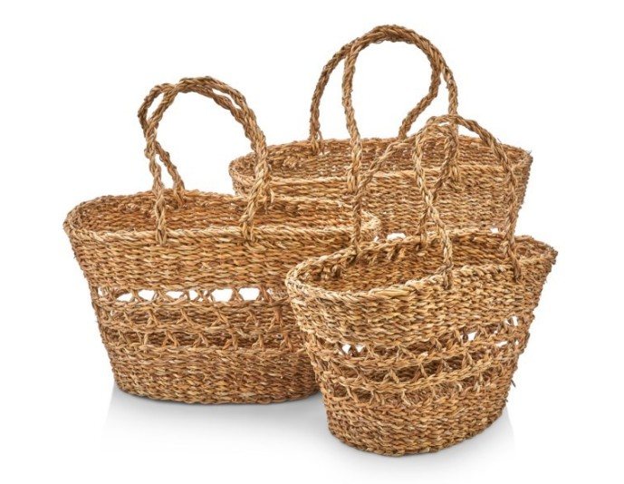 Casalinda Patterned Basket Bag Set S/2