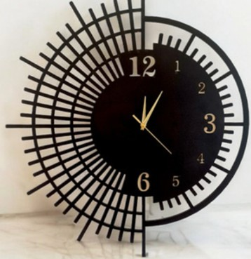 Bubi Home Wooden Wall Clock 70 cm Anthracite