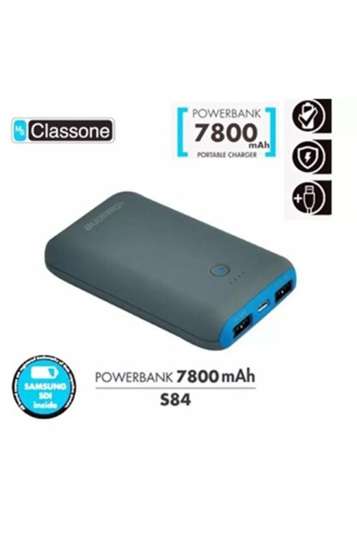 CLASSONE S84-BLUE S84 7800mAH Power Bank Samsung S.