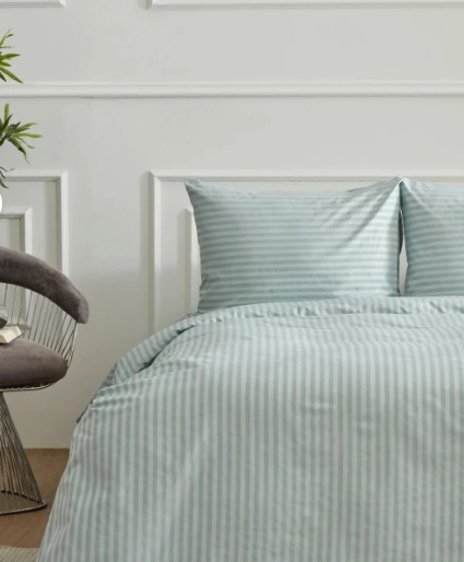 Naturel Stripe Double Bedding Set