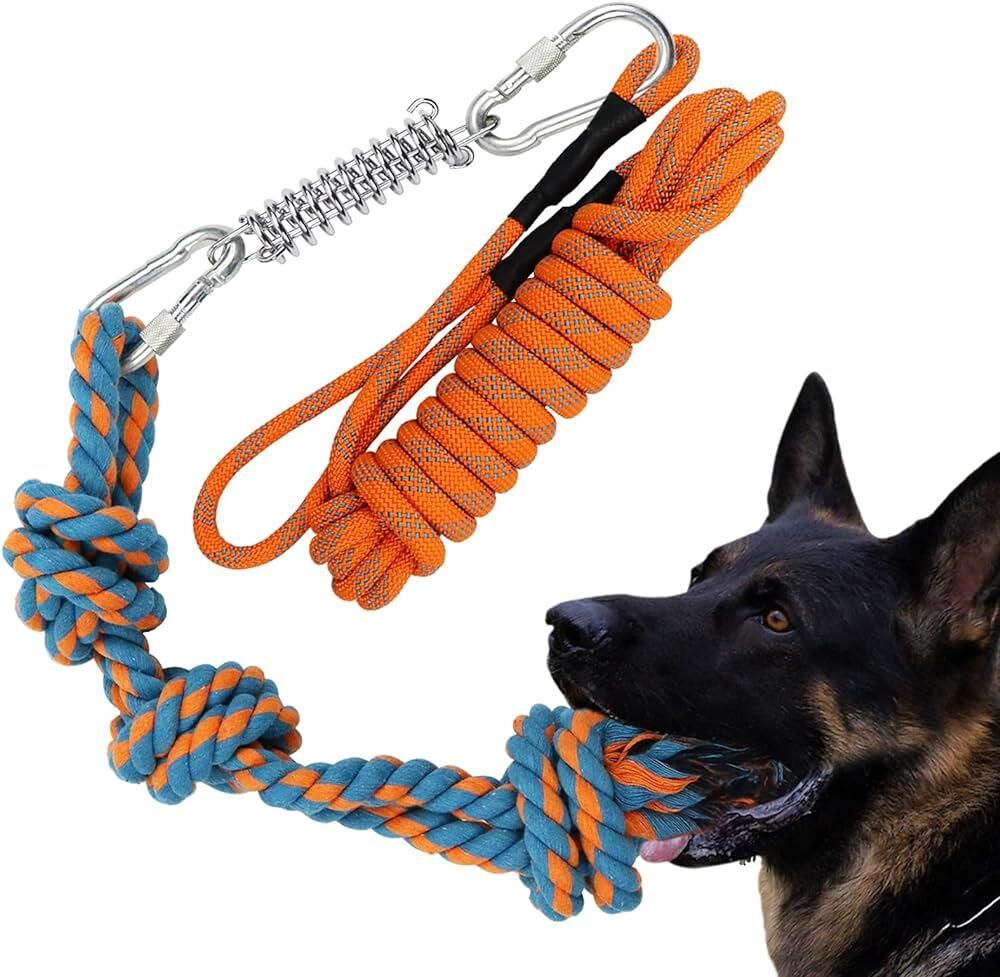 Köpek İpli Çekiştirme Oyuncağı Turuncu Mavi