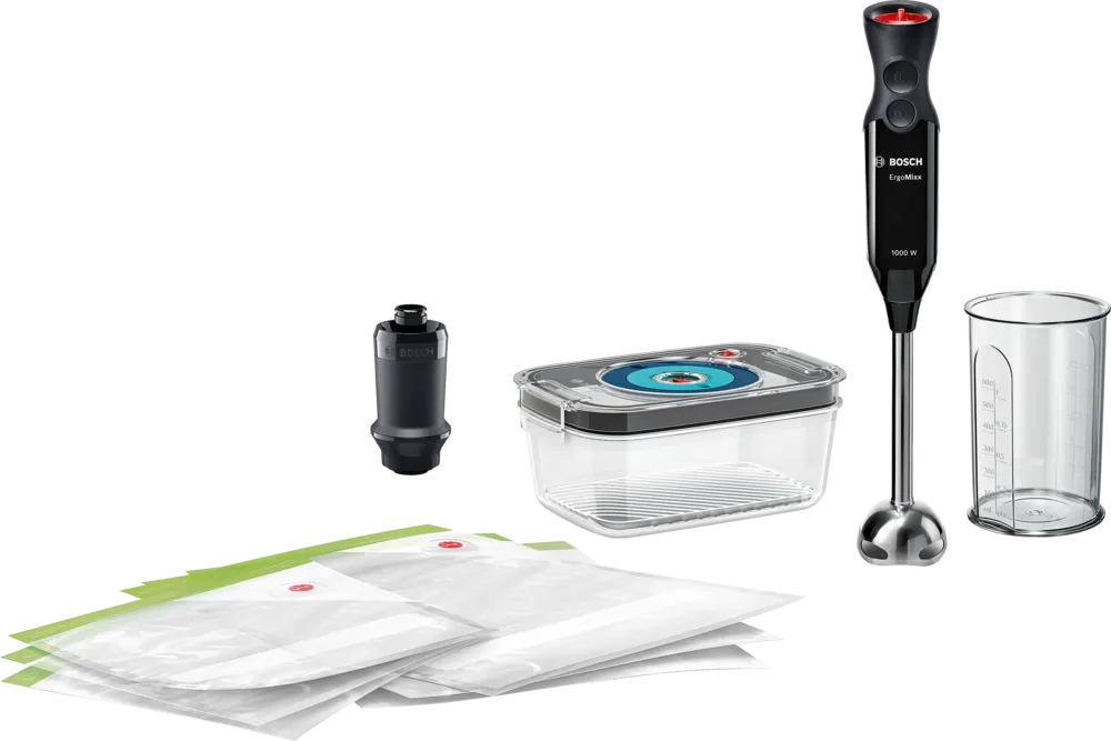 Bosch ErgoMixx MS6CB61V1 1000 W Vacuum Hand Blender, Black