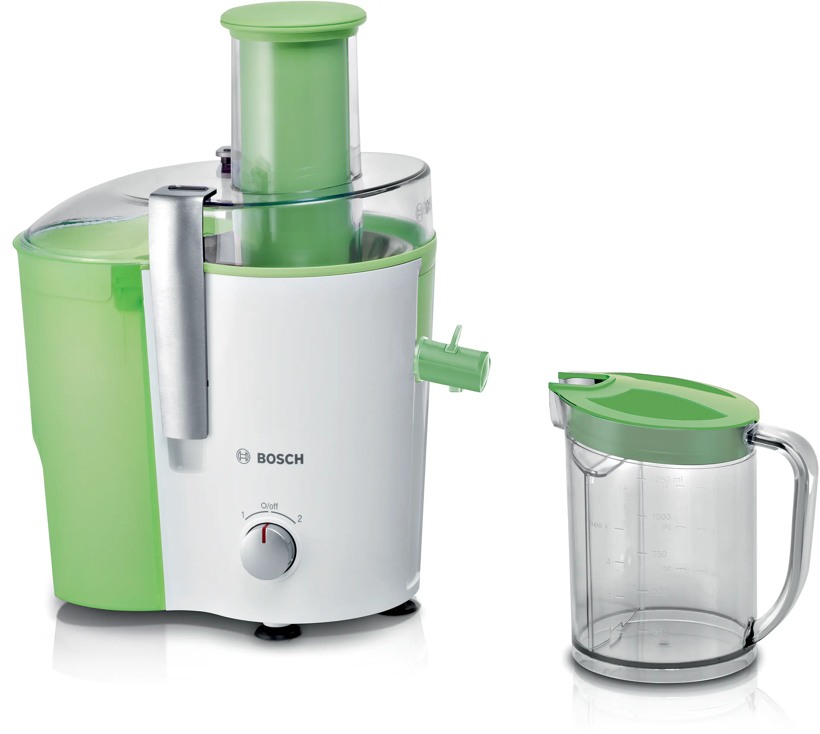 Bosch MES25G0 VitaJuice 2 Centrifugal Juicer, White and Apple Green
