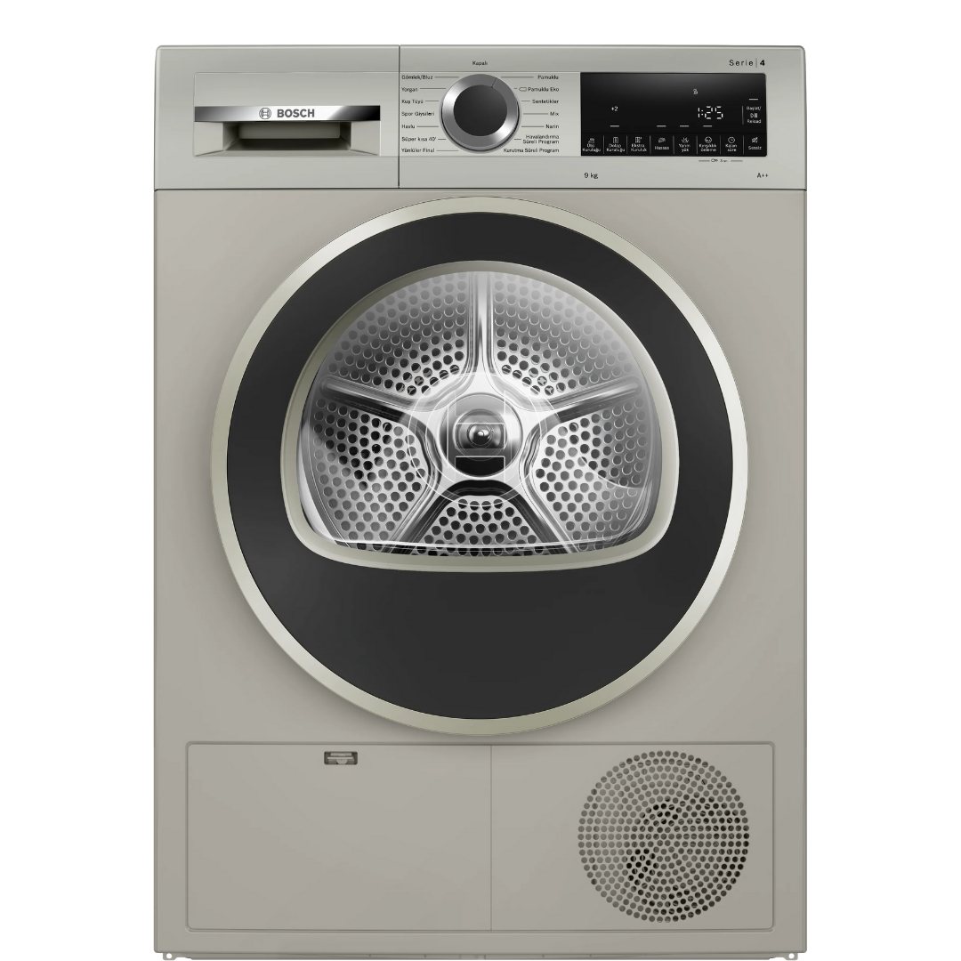Bosch WQG2410TTR Series 4 Heat Pump Tumble Dryer, 9 kg, Silver