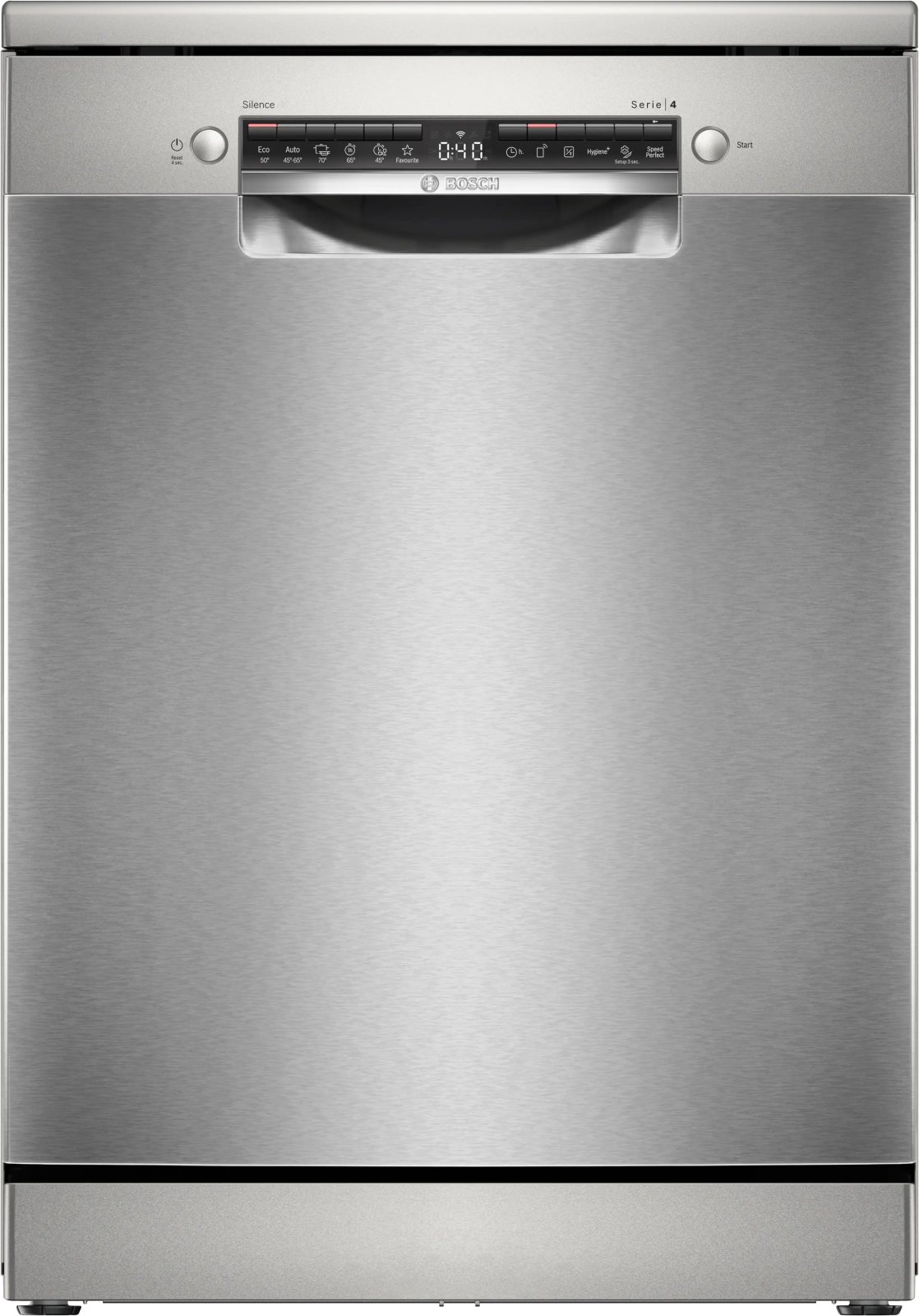 Bosch Serie 4 SMS4IMI62Q Freestanding Dishwasher, 60 cm, Brushed Steel