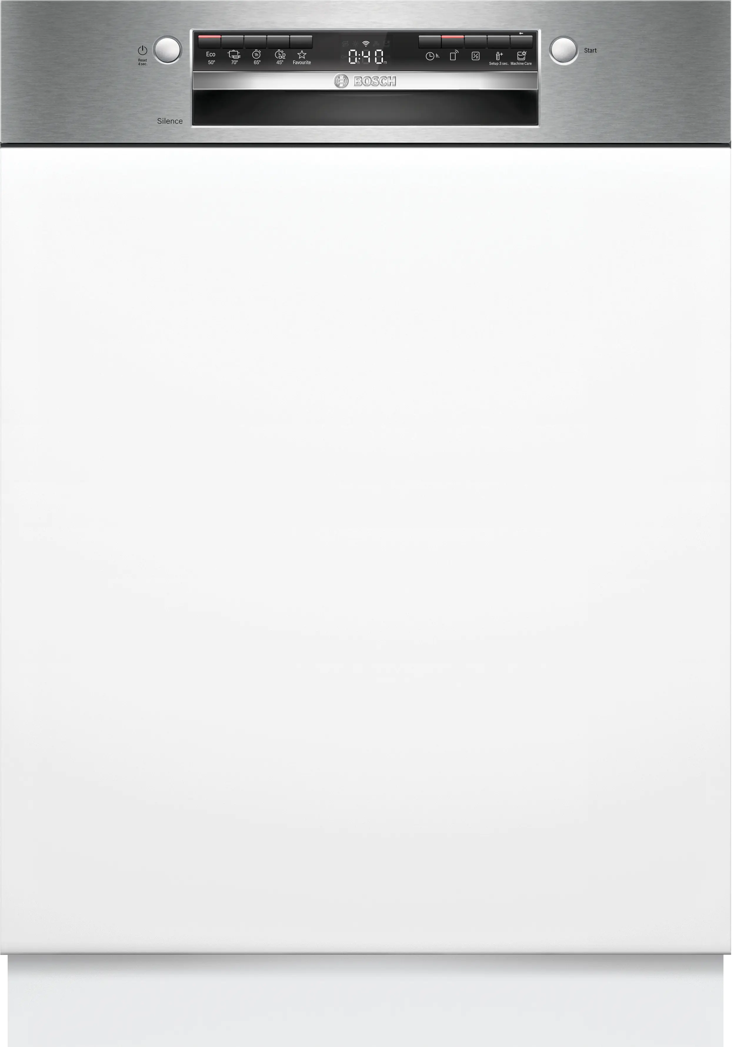 Bosch Serie 4 SMI4IKS50T Semi-integrated Dishwasher, 60 cm, Stainless Steel