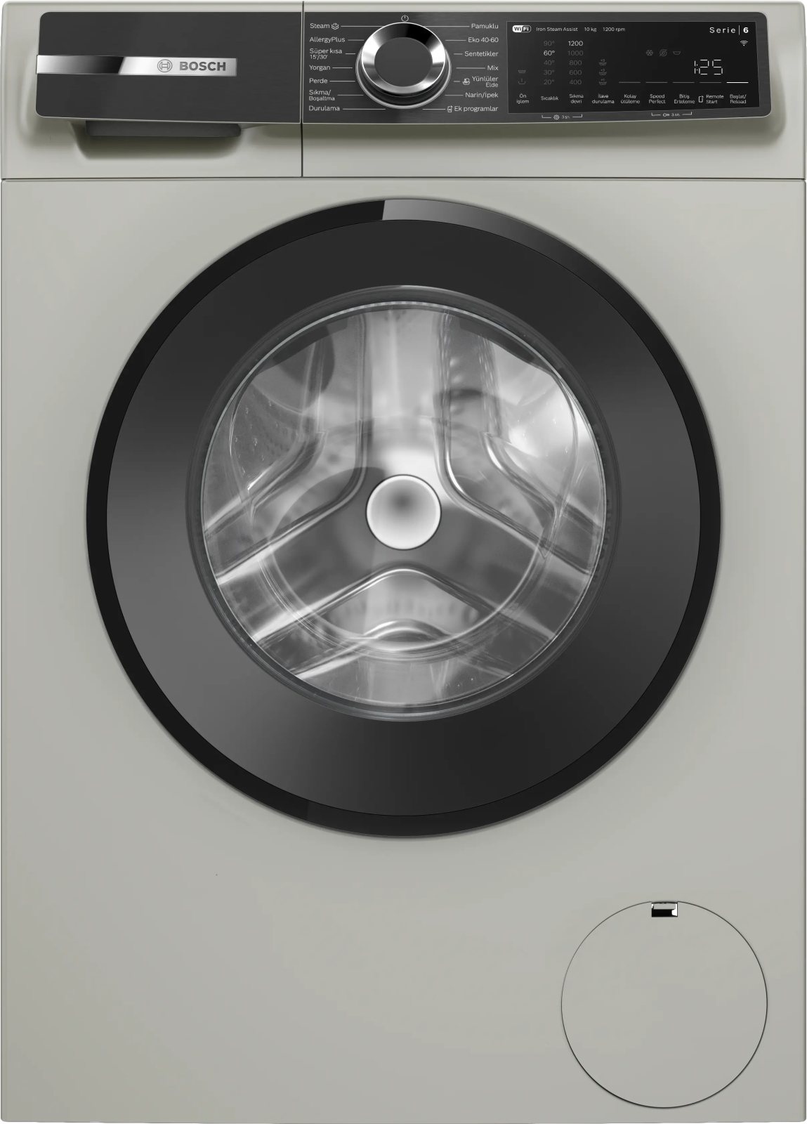 Bosch Serie 6 WGK252ZSTR 10 kg 1200 rpm Silver Washing Machine