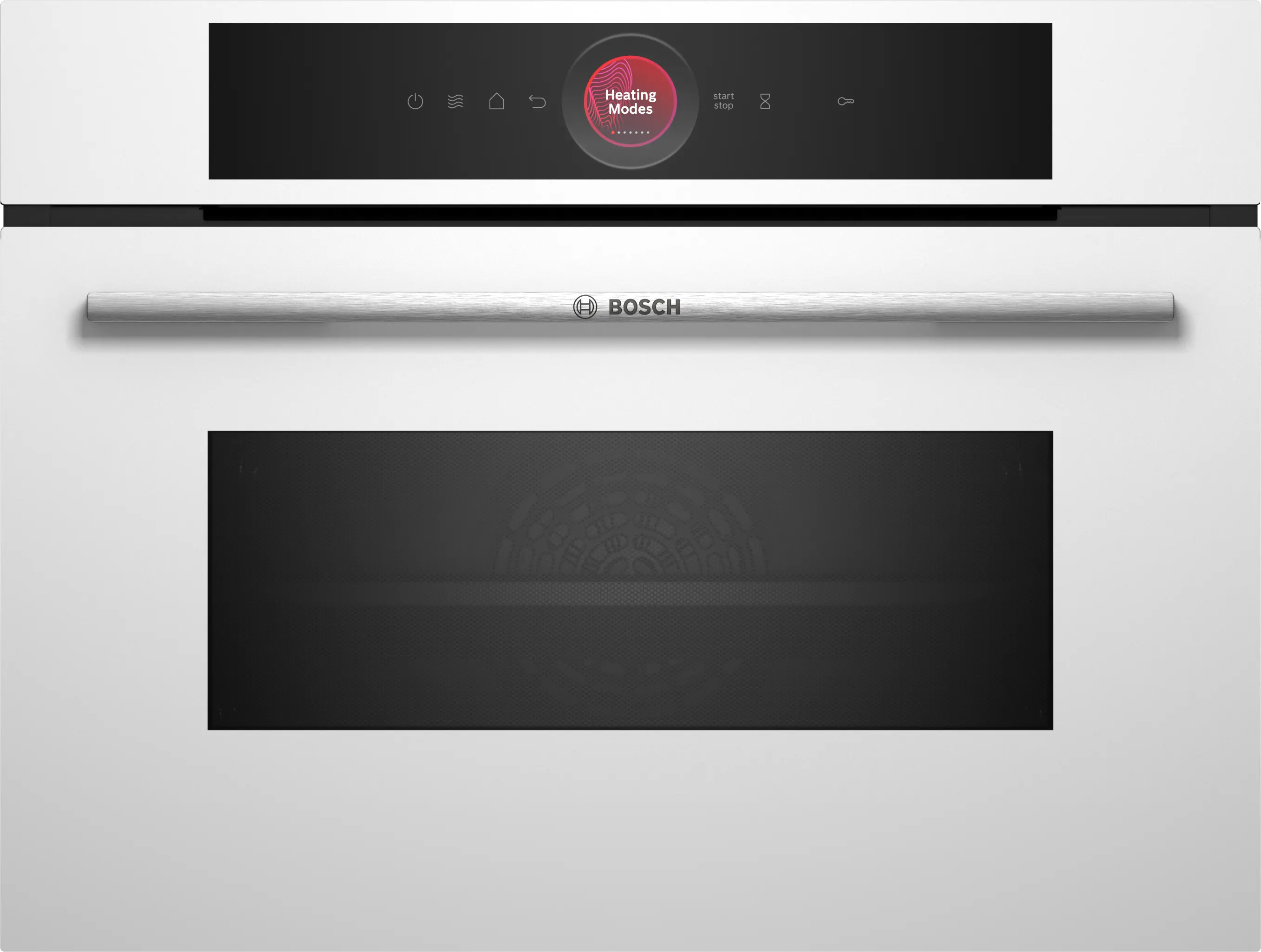 Bosch Serie 8 CMG7241W1 Built-in Compact Microwave Oven, White, 60 × 45 cm