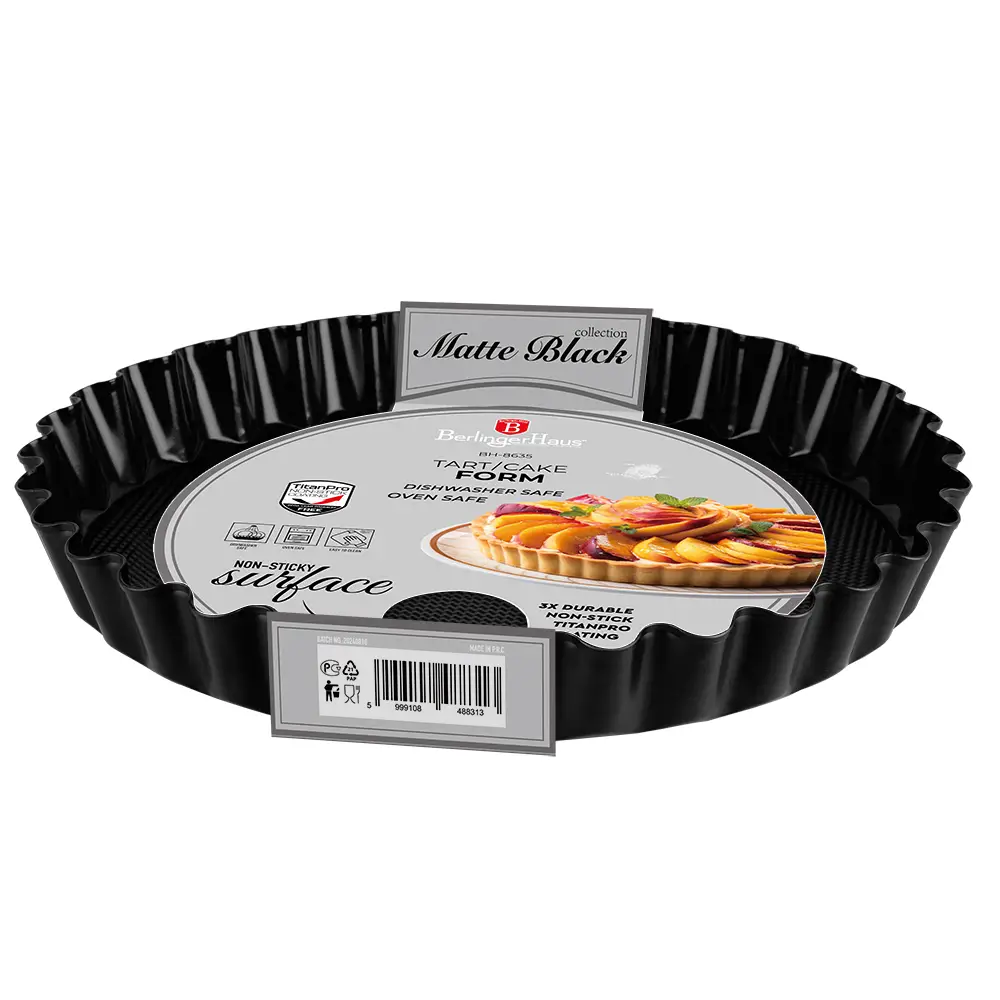 Tart kek kalıbı (28*3,5 cm) Mat SİYAH BH/8635