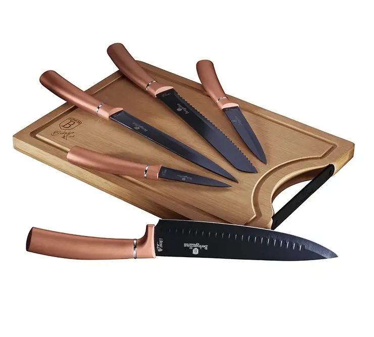 6 Parça Bambu Kesme Tahtalı Bıçak Seti – BH/2575
