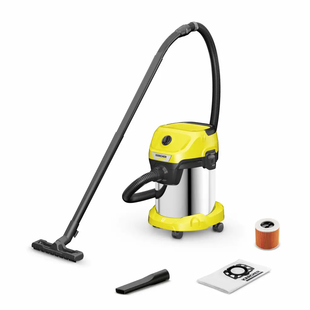 Kärcher WD 3 S V-17/4/20 Islak Kuru Elektrikli Süpürge 17 L Paslanmaz Çelik