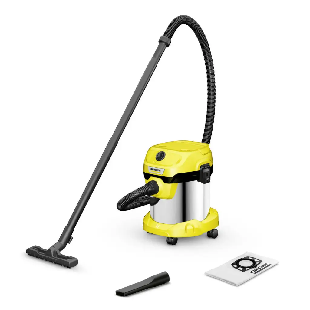Kärcher WD 2 Plus S V-15/4/18 Islak Kuru Elektrikli Süpürge 15 L Paslanmaz Çelik Hazneli