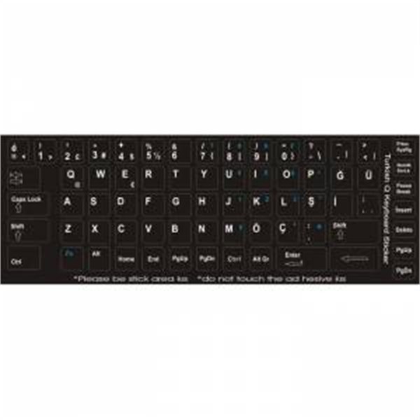 Addison 300164 English Q Black Keyboard Letter Stickers