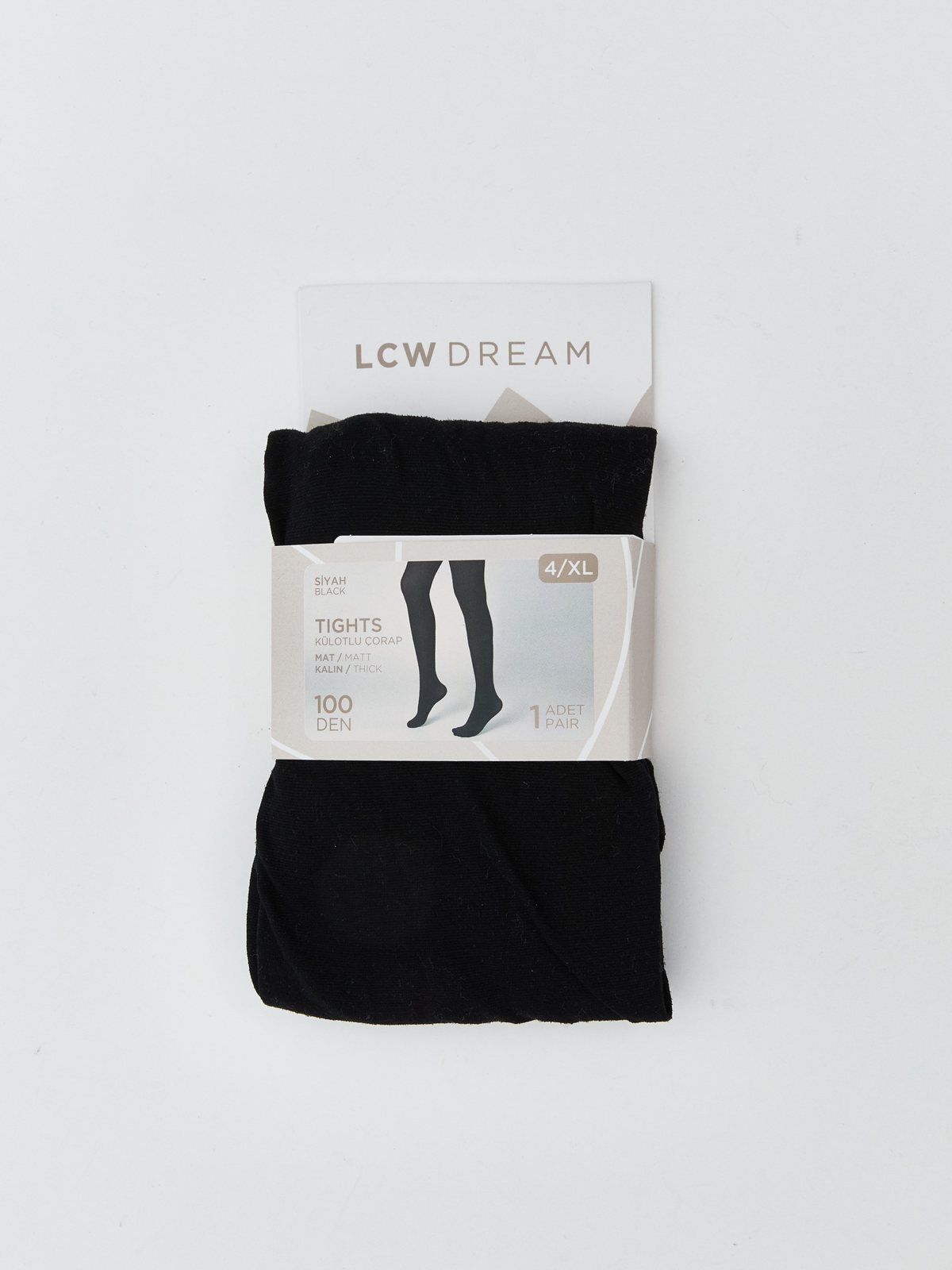 LC Waikiki 5632032 Black Star-Pattern Tights