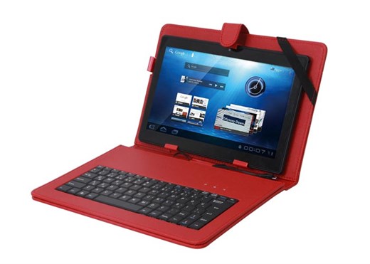 Everest KB-TAB07 7'' Kırmızı Micro+Mini Usb Türkçe Q Klavye Tablet Pc Kılıfı