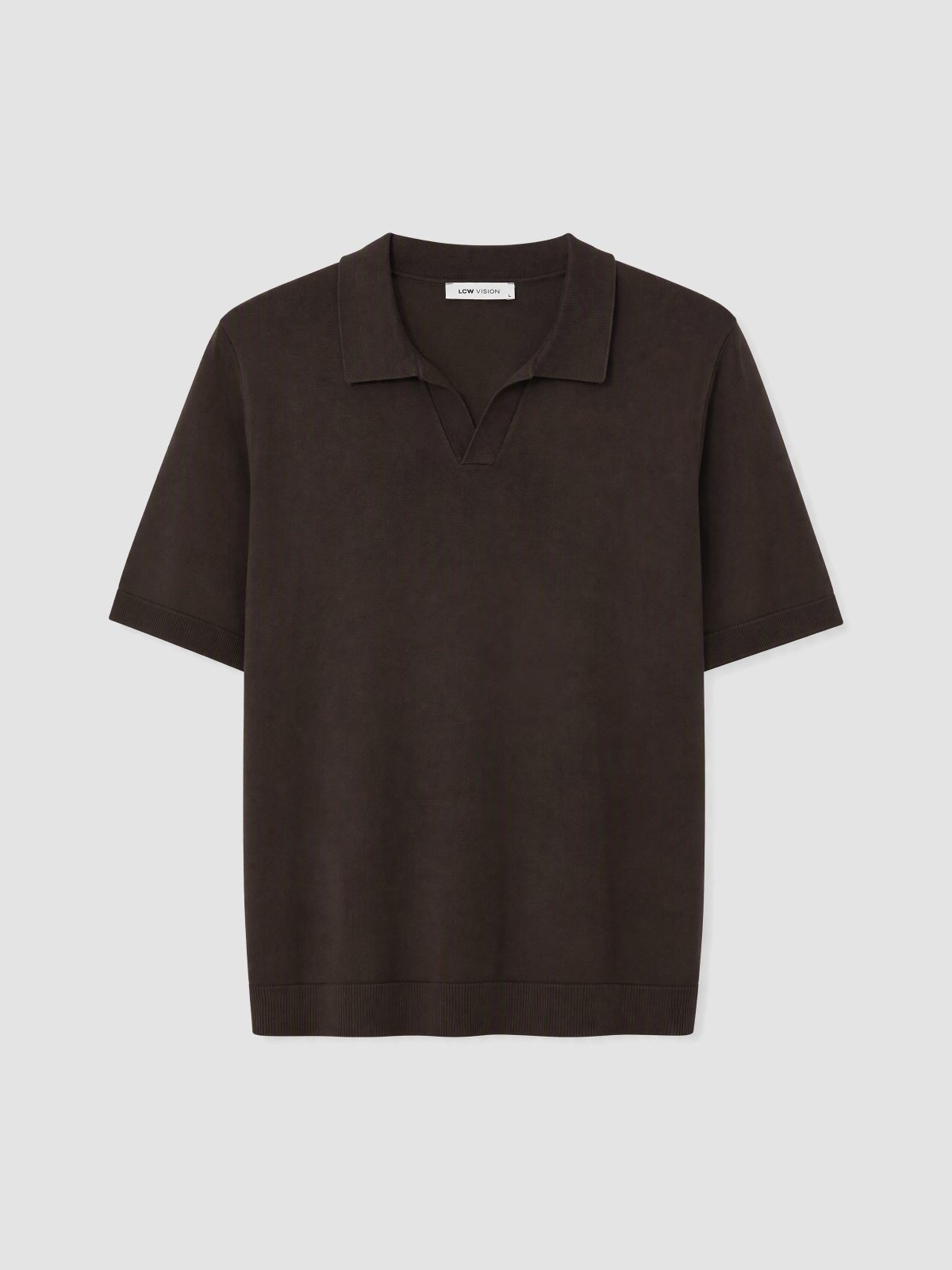 LC Waikiki Koyu Kahverengi Polo Yaka Tişört