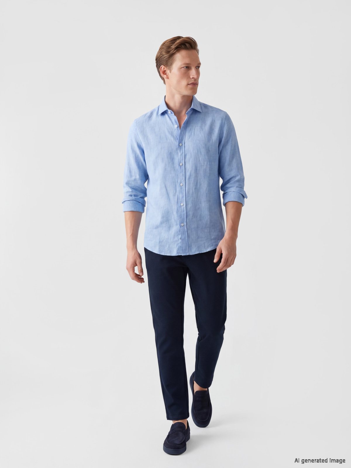 South Blue 7078187 Erkek Lacivert Dar Kesim Pantolon