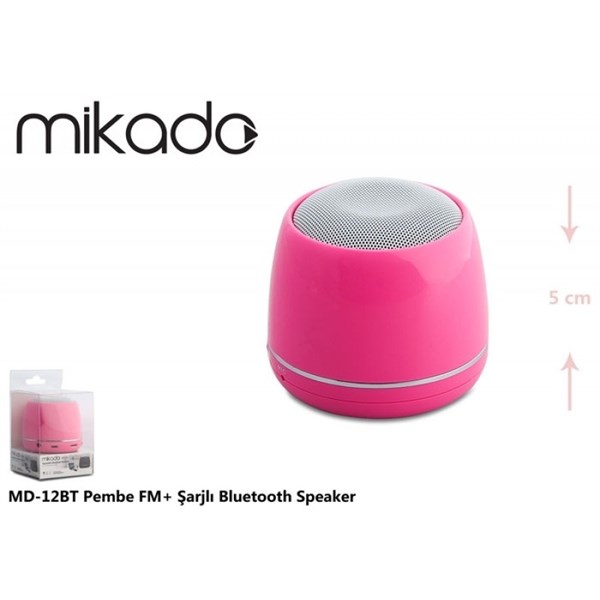 Mikado MD-12BT Розовая портативная Bluetooth-колонка
